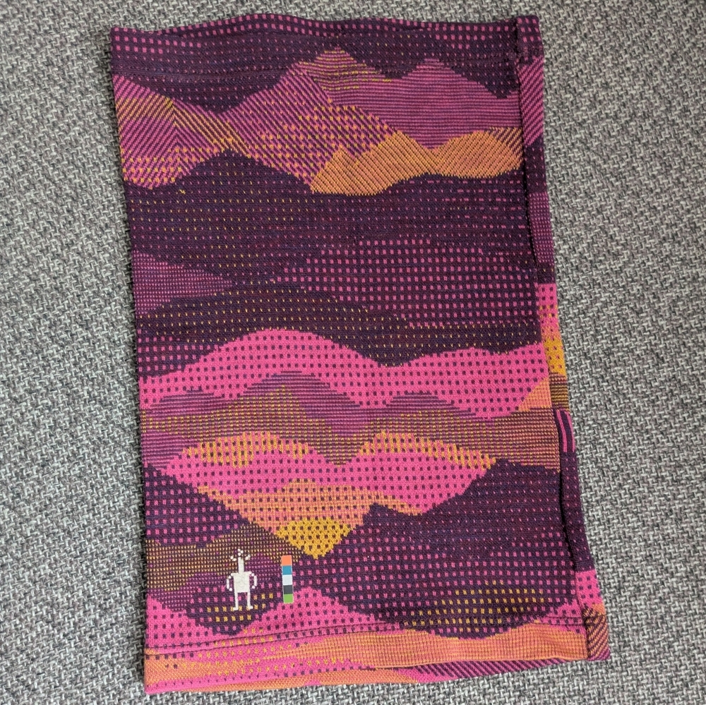Smartwool kids 100% merino wool pattern neck tube gaiter warmer